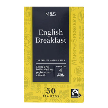 M&S Fairtrade English Breakfast Tea Bolsas 50 por paquete