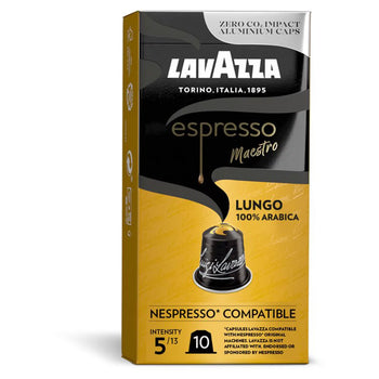 Lavazza espresso lungo aluminio nespresso cápsulas compatibles 10 por paquete