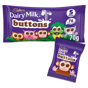 Cadbury Dairy Milk Chocolate Buttons Treatsize Bags 5 per pack