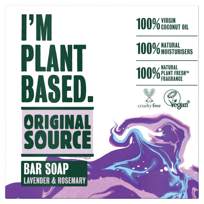 Source originale Je suis un savon de bar à lavande et de romarin à base de plantes 100g