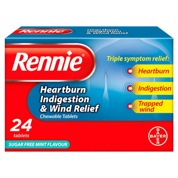 Rennie Heart-Burn Indigestion & Wind Relief comprimés 24 par paquet