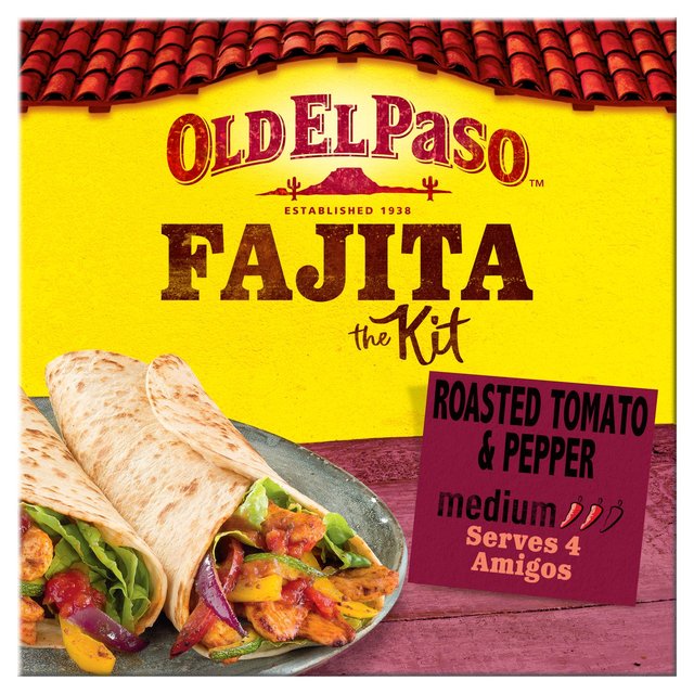 Old El Paso gerösteter Tomate & Pfeffer Fajita Kit 500g