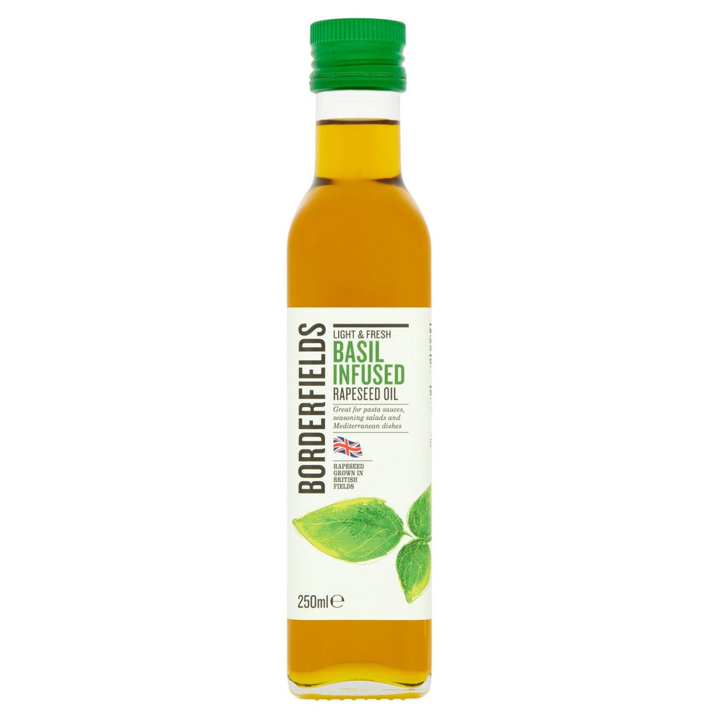 Borderfields Cold Pressed Rapeseed Oil Basil Infusion 250ml | British ...