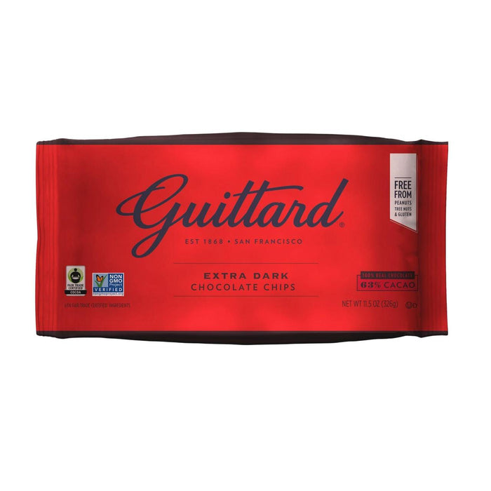 Chips de hornear de chocolate negro extra de Guittard 63% 326g