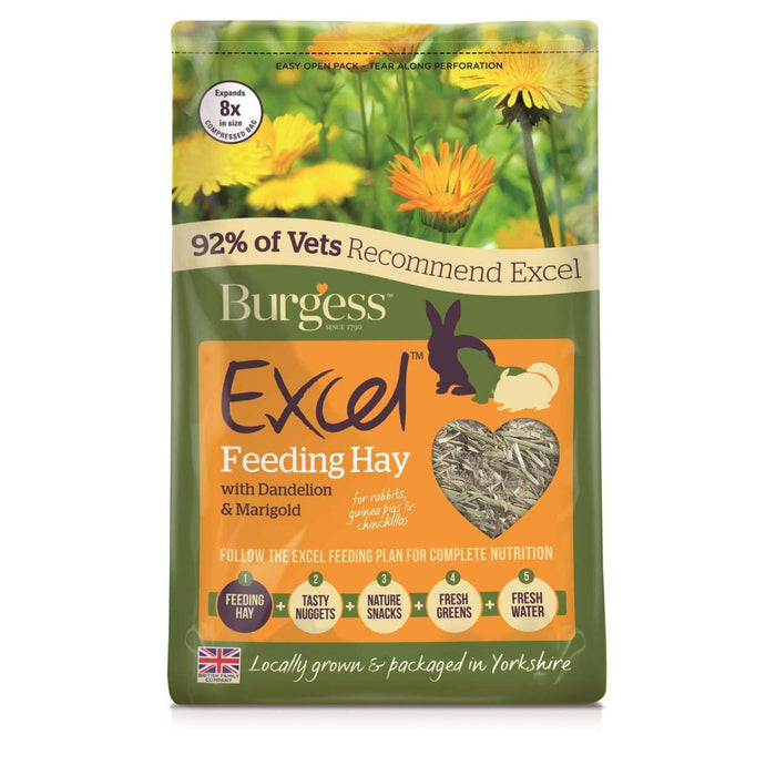 Excel Fütterung Heu mit Löwenzahn und Ringelblume 1 kg
