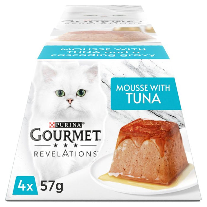 Gourmet -Enthüllungen Mousse Wet Cat Food Thunfisch 4 x 57g