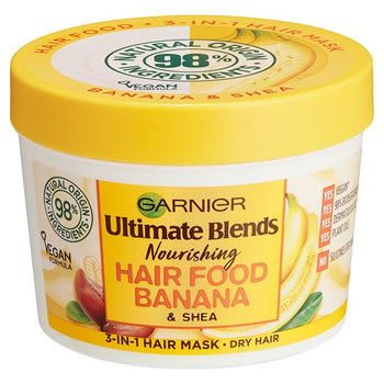 Garnier Ultimate Mischungen Haarfutter Banane 3-in-1 Haarmaskenbehandlung 390 ml
