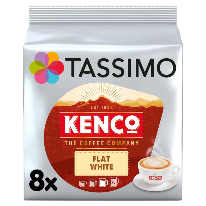 Tassimo Kenco Flat White Coffee Pods 8 par paquet