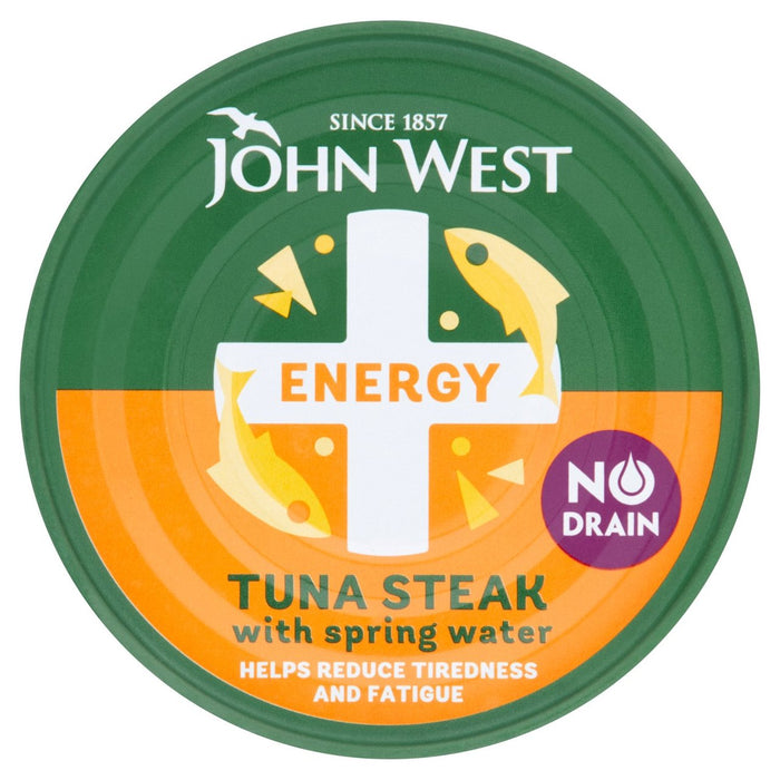 John West Energy No Drain Tuna Steak con Springwater 110G
