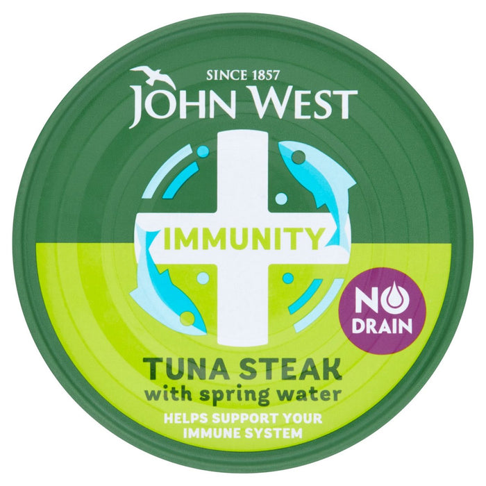 John West Inmunity No Drain Tuna Steak con Springwater 110G