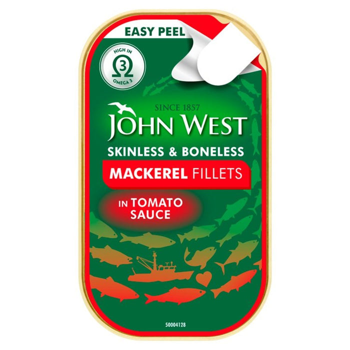 John West Mackerel Filletes en salsa de tomate 115G