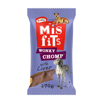 Misfits Wonky Chomp adulto Medium Dog Trata hígado 2 x 85g