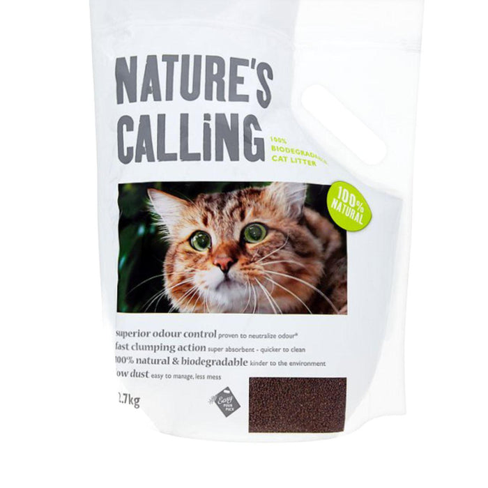 La nature appelle 100% Biodégradable Aclumping Cat Litter 2,7 kg