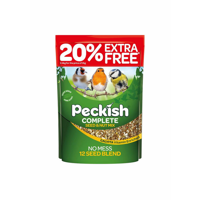 Mezcla de semilla y nueces completa de Peckish 2 kg + 20% extra gratis
