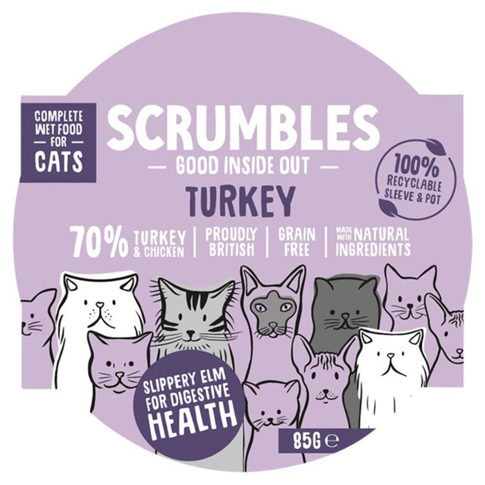 Scrumbles Grain Free Turkey Wet Cat Food 85g