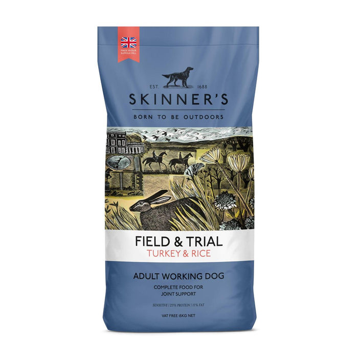 Skinners Field & Trial Turquía y Ayuda de arroz y articulación Alimentos para perros secos 15 kg