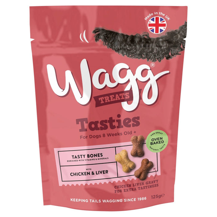 Wagg Tasty Bones Dog Lecks mit Hühnchen & Leber 125g