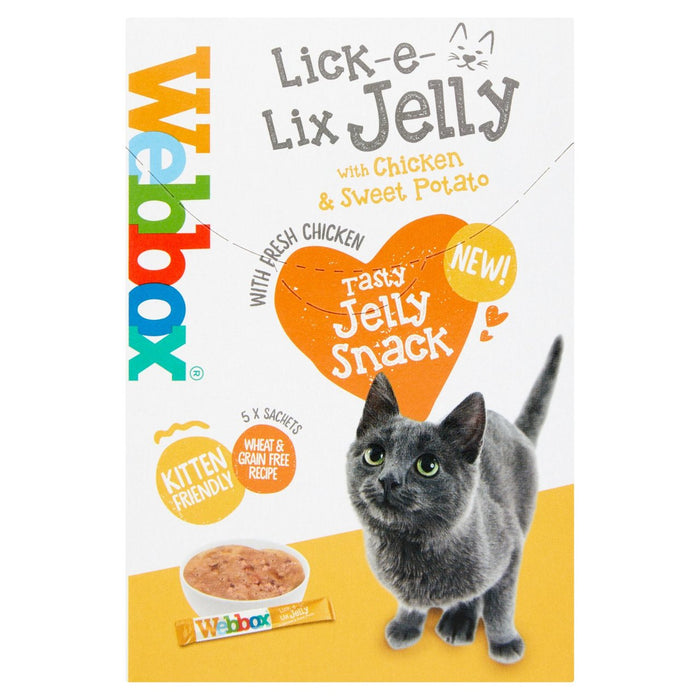 Webbox Lick E Lix Jelly Chicken & Sweet Potato Katze Genuss 5 pro Pack