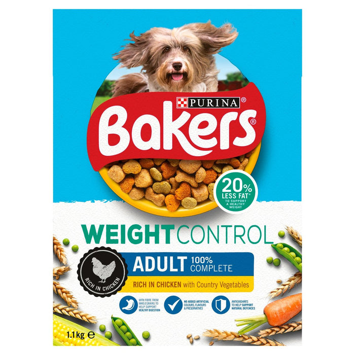 Bäcker Gewichtskontrolle Trocken Hundefutter Hühner 1,1 kg