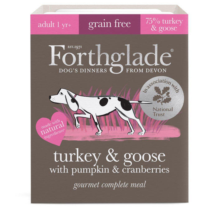 Forthglade Gourmet Turkey & Goose with Pumpkin & Cranberry Wet Dog Food 7 x 395g