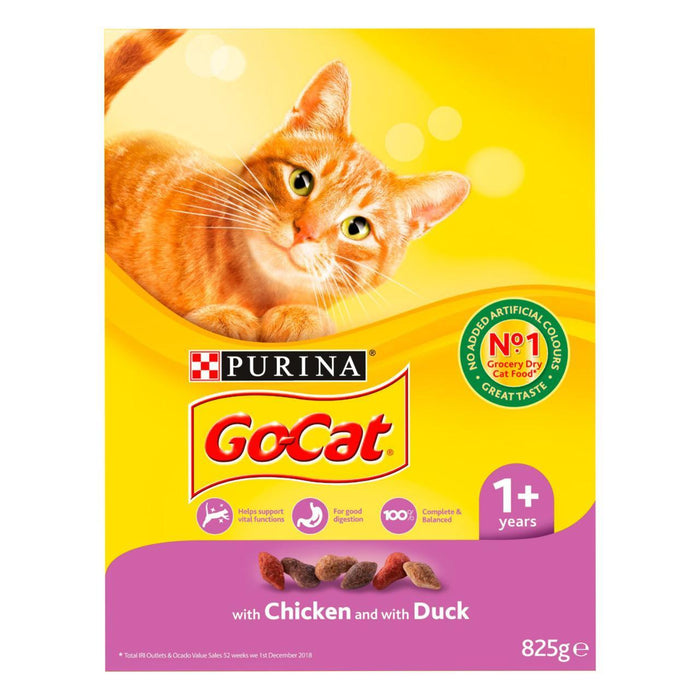 Go-Cat Adult Alimento Seco para Gatos Pollo y Pato 825g 