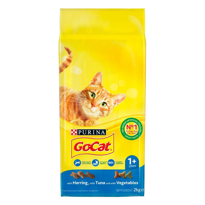 Go-Cat Adult Alimento Seco para Gatos Atún Arenque y Verduras 2kg 