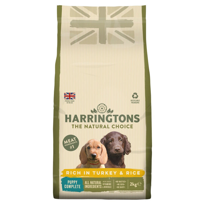 Harringtons Komplett Welpe Truthahn & Reis trockenes Hundefutter 2 kg