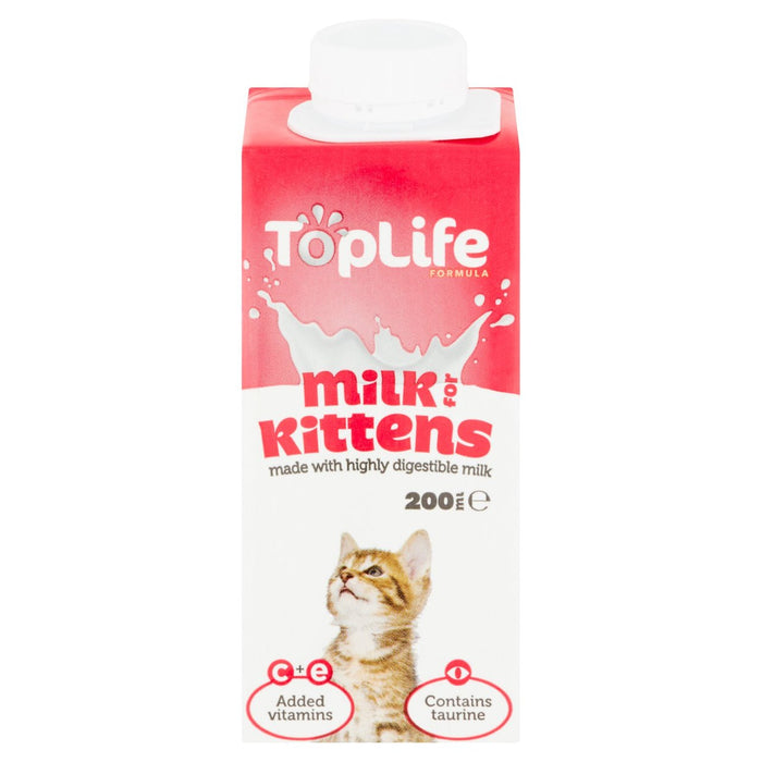 Toplife lactose réduit le lait de vache pour les chatons 200 ml