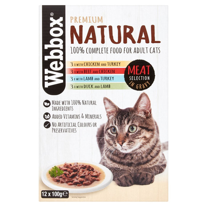Webbox Natural Cat Gravy Multipack Selection 12 x 100g