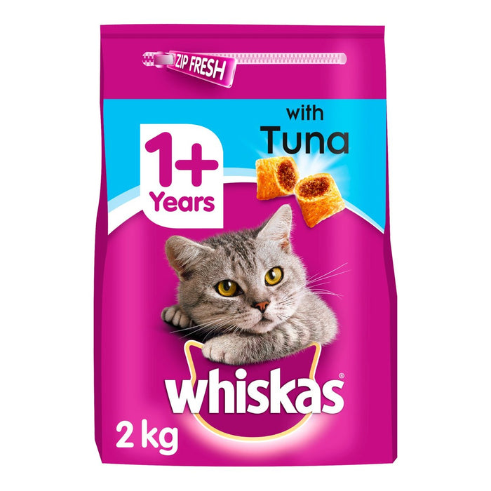 Whiskas adulte 1+ Alimentation complète pour chats secs avec thon 2kg