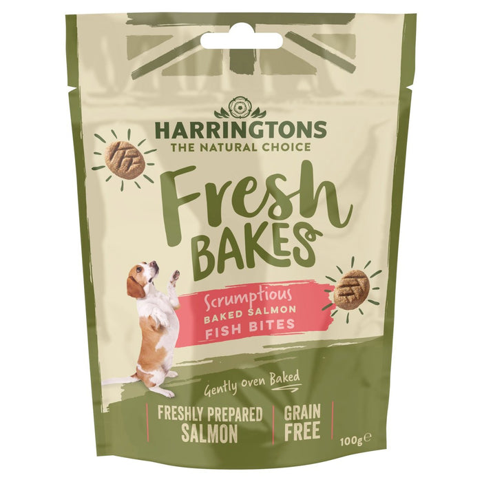 Harringtons Fresh Bakes Salmón Golosinas Para Perros 100g 