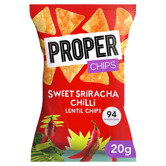 Sweetchips Sweet Sriracha Lentil Chips 20g