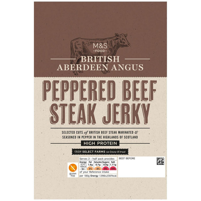 Select Farms Aberdeen Angus Peppered Beef Steak Jerky 65g