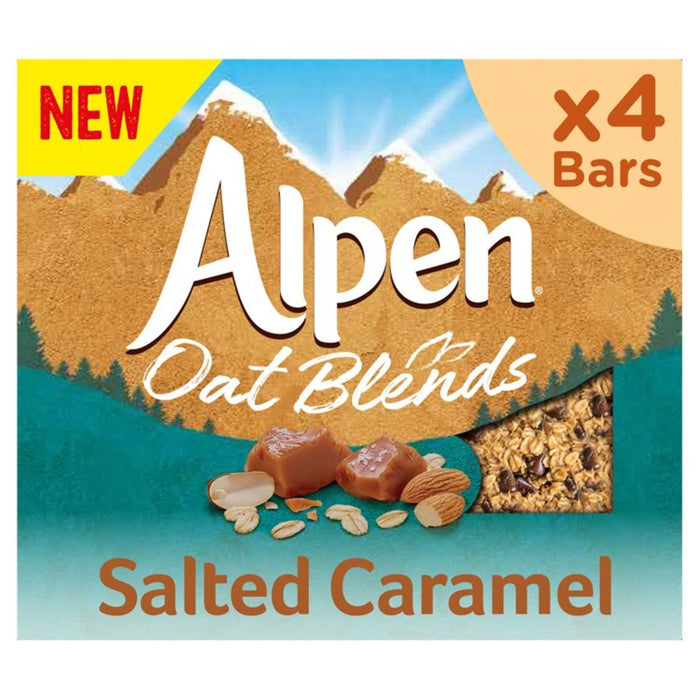 Alpen Hafer -Mischungen gesalzenes Karamell 4 pro Pack